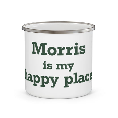 Morris is My Happy Place Enamel Camping Mug