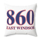 860 East Windsor Red, White & Blue Spun Polyester Square Pillow
