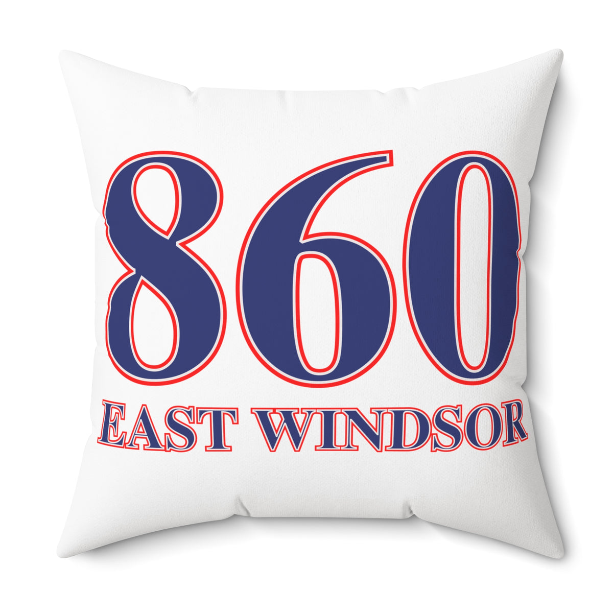 860 East Windsor Red, White & Blue Spun Polyester Square Pillow
