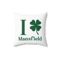I Clover Mansfield Spun Polyester Square Pillow