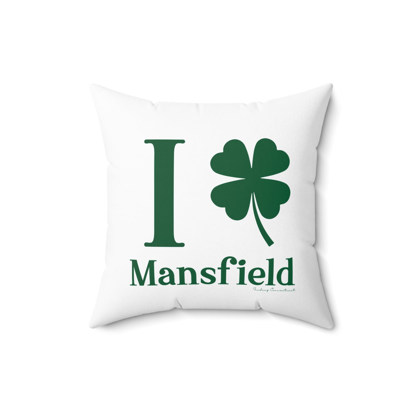 I Clover Mansfield Spun Polyester Square Pillow