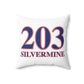203 Silvermine Red, White & Blue Spun Polyester Square Pillow