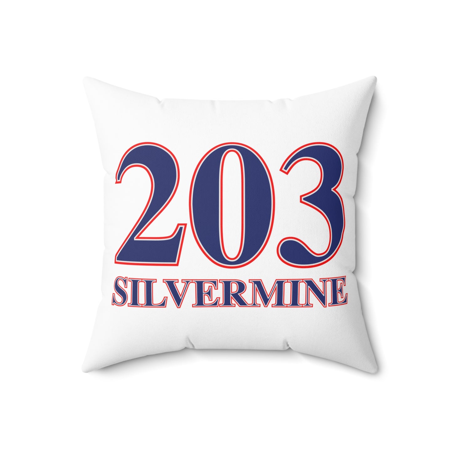 203 Silvermine Red, White & Blue Spun Polyester Square Pillow