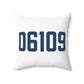 06109 Wethersfield Connecticut Zip Code Polyester Square Pillow