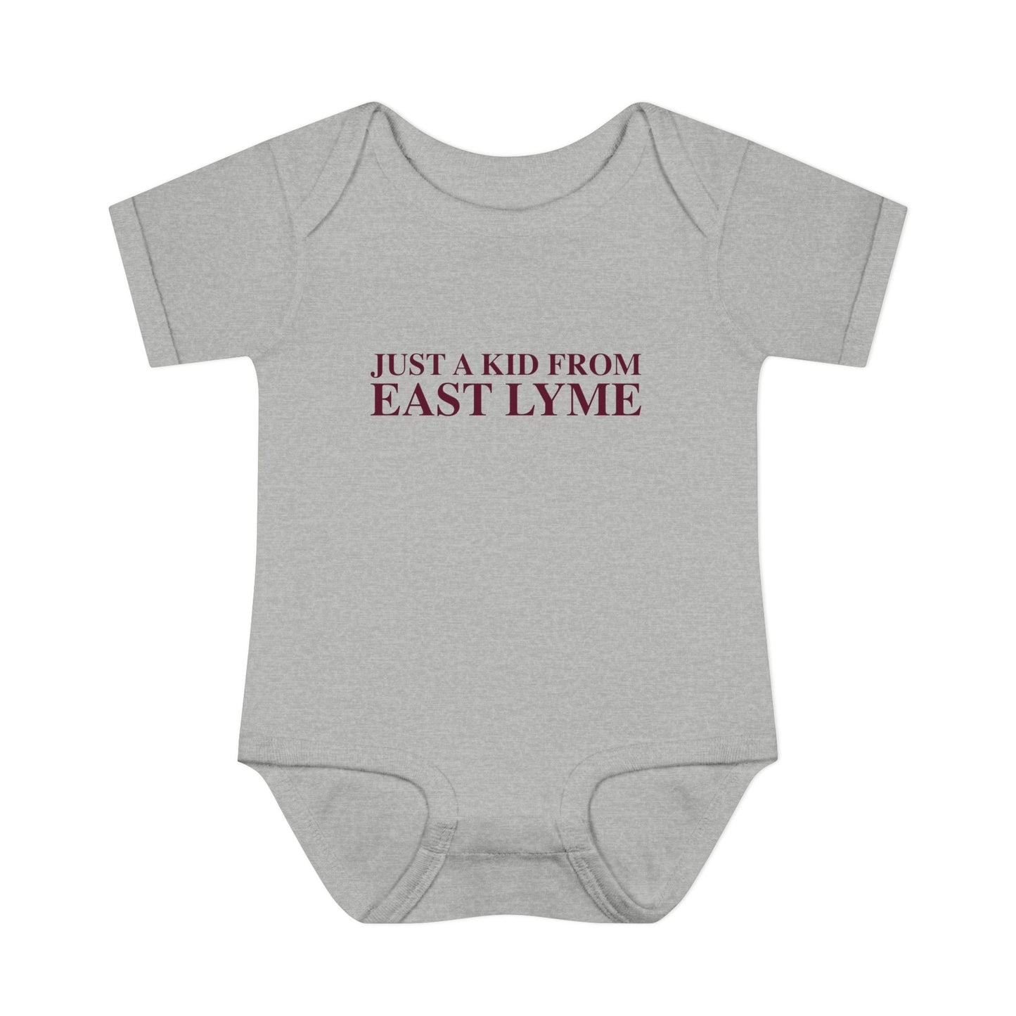 Just a kid from East Lyme Infant Baby Rib Bodysuit