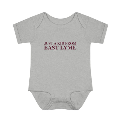 Just a kid from East Lyme Infant Baby Rib Bodysuit