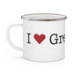 I Heart Greenwich. Enamel Camping Mug