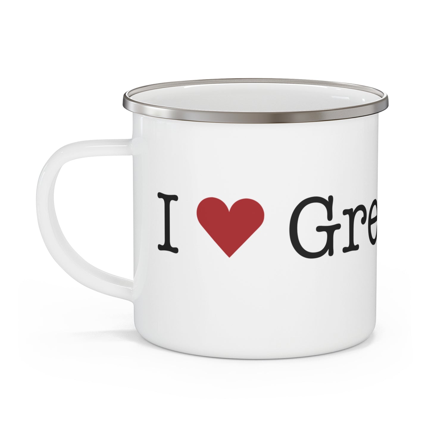I Heart Greenwich. Enamel Camping Mug