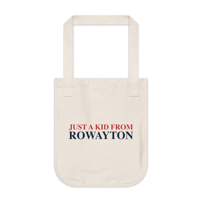 Just a kid from Rowayton Organic Canvas Tote Bag