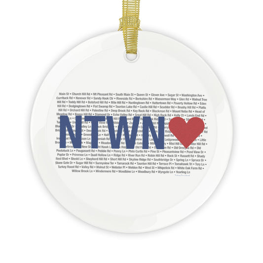 Newtown Love Glass Ornaments