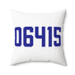 06415 Colchester Connecticut Zip Code Spun Polyester Square Pillow