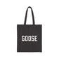 Goose Zip Code White & Black Cotton Canvas Tote Bag