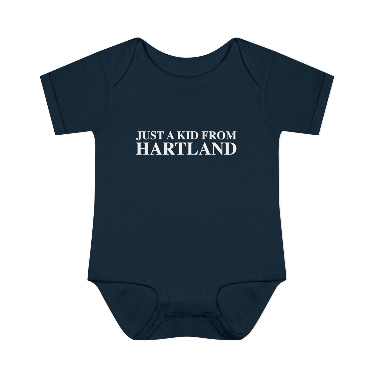 Just a kid from Hartland Infant Baby Rib Bodysuit