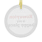 Rowayton is My Happy Place Glass Ornaments