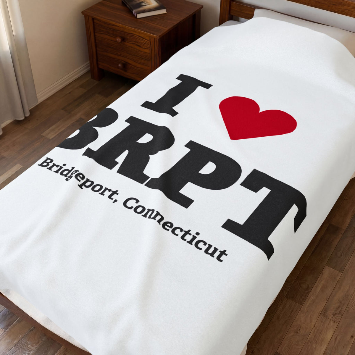 I Heart BRPT Velveteen Plush Blanket