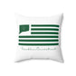 Franklin Connecticut St. Patrick’s Day Flag Spun Polyester Square Pillow