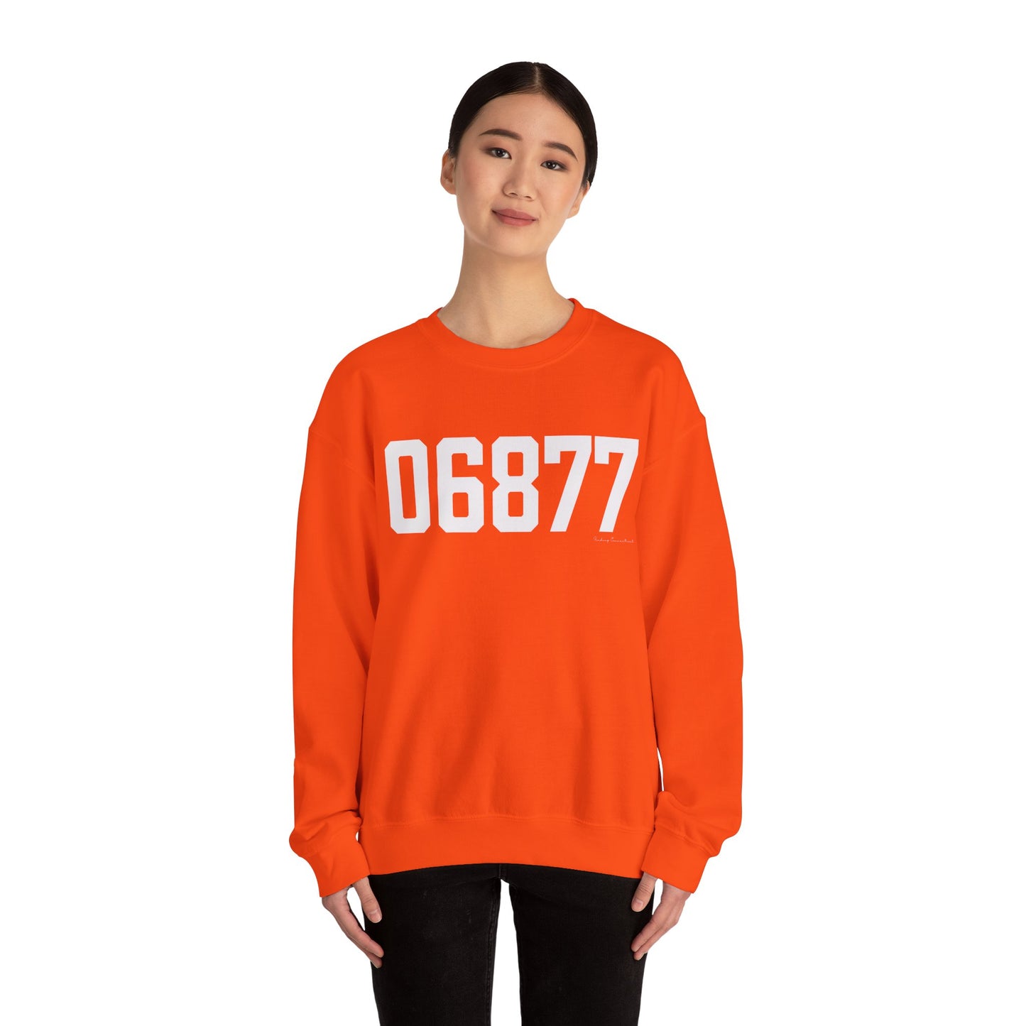 06877 Ridgefield CT Zip Code Unisex Heavy Blend™ Crewneck Sweatshirt