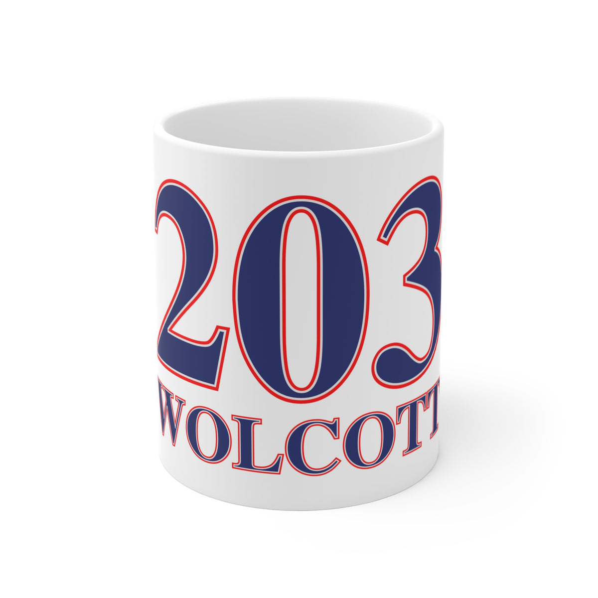 Wolcott Red, White & Blue Flag Mug 11oz