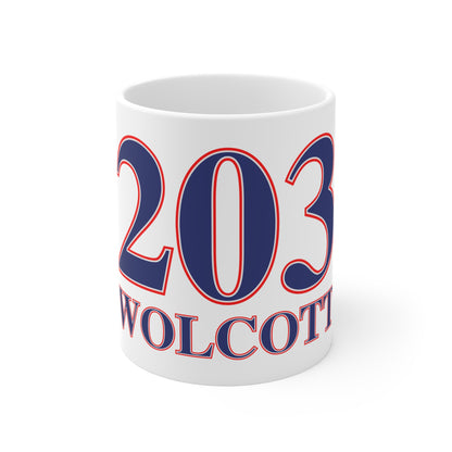 Wolcott Red, White & Blue Flag Mug 11oz
