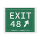 Vintage Exit 48 Merritt Parkway Sign Matte Canvas, Stretched, 1.25"