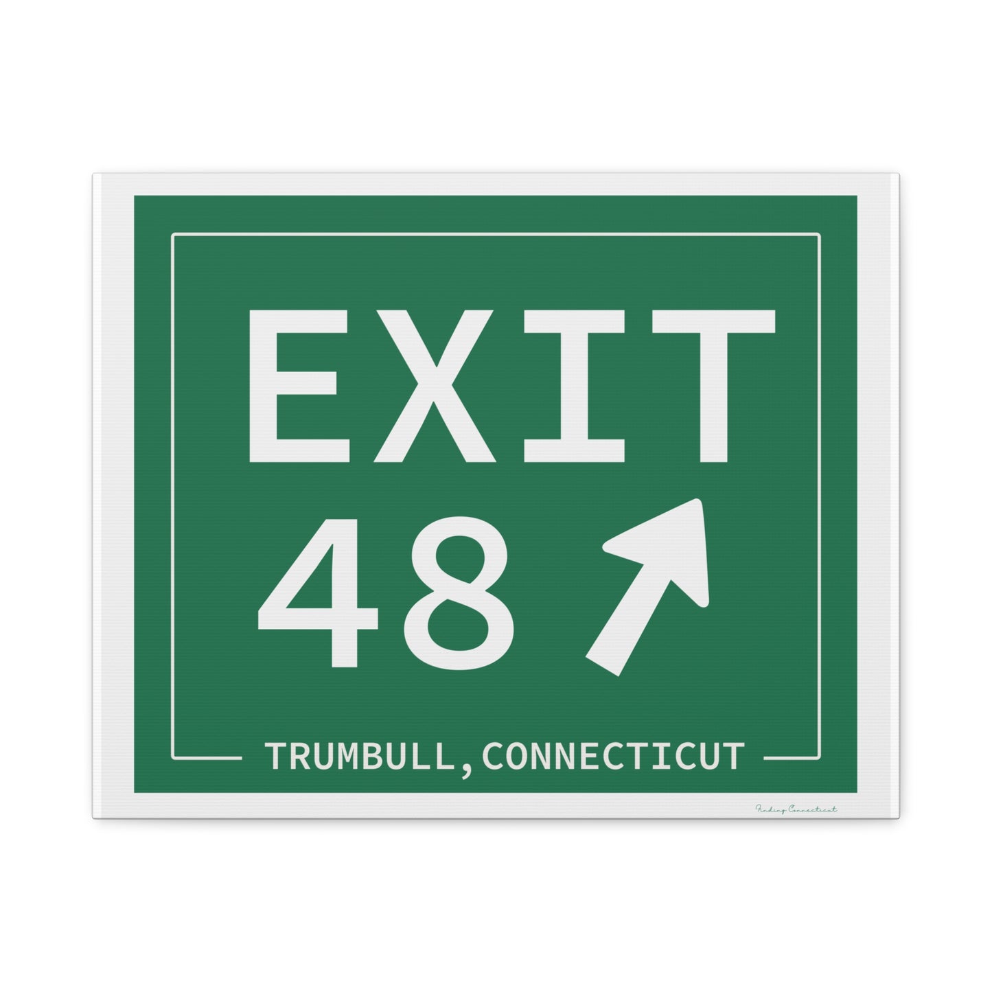 Vintage Exit 48 Merritt Parkway Sign Matte Canvas, Stretched, 1.25"