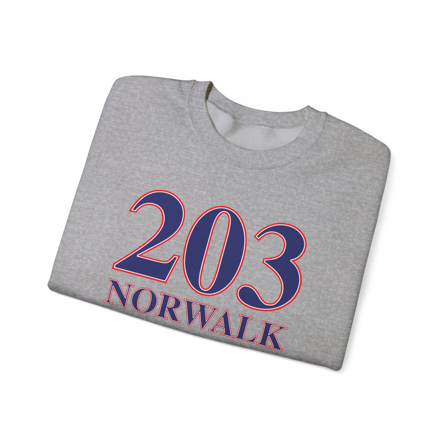 203 Norwalk Red, White & Blue Unisex Heavy Blend™ Crewneck Sweatshirt