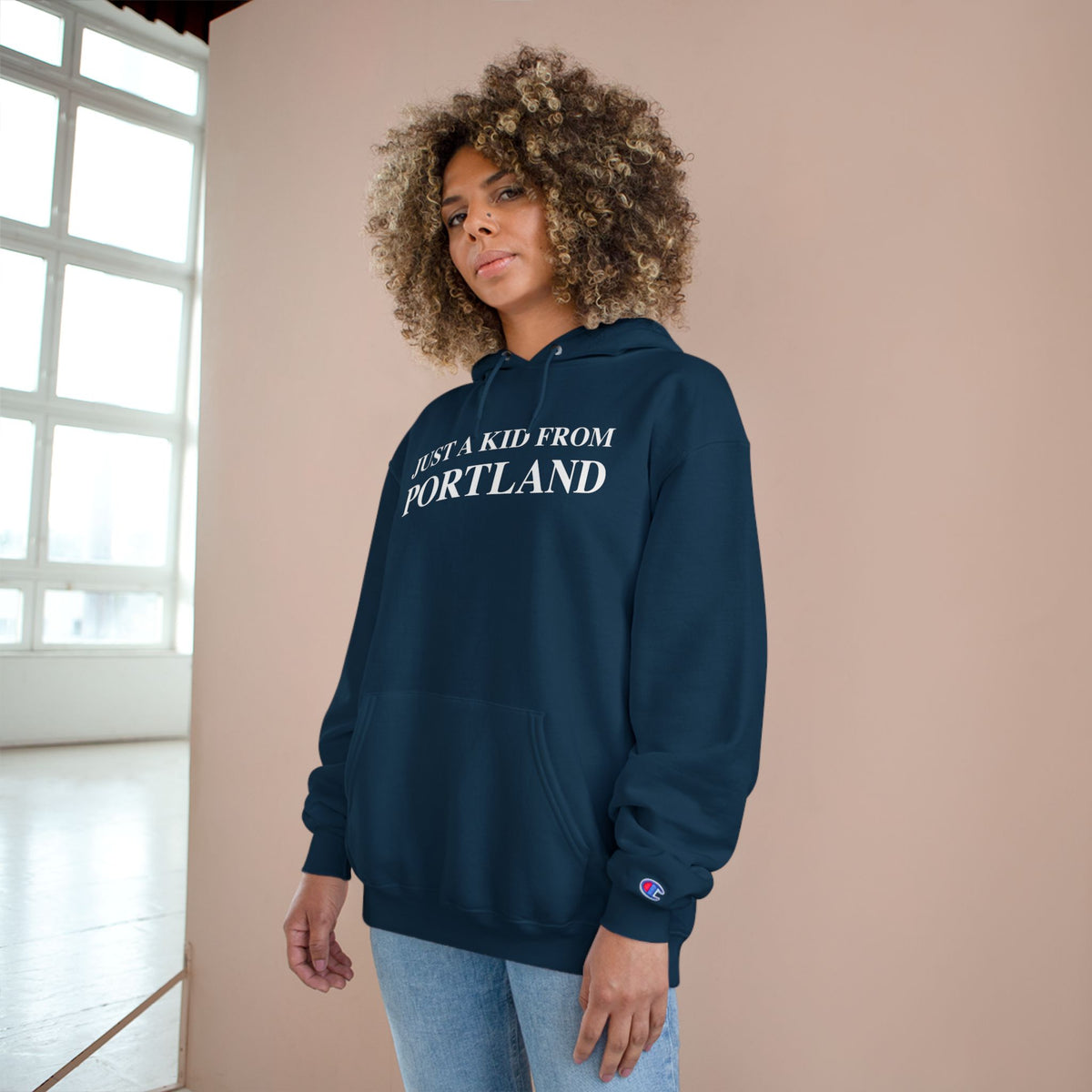 Just a kid from Portland Champion Hoodie