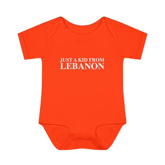 Just a kid from Lebanon Infant Baby Rib Bodysuit