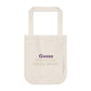 Goose Shows Are My Happy Place - Cream & Purple Organic Canvas Tote Bag