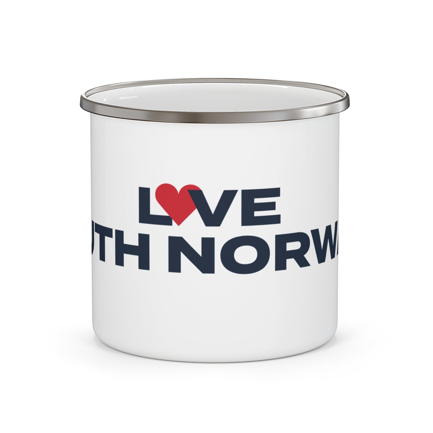 Love South Norwalk Enamel Camping Mug