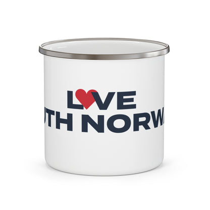 Love South Norwalk Enamel Camping Mug