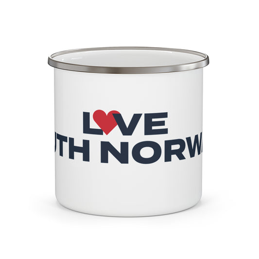 Love South Norwalk Enamel Camping Mug