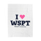 I Heart WSPT Velveteen Plush Blanket