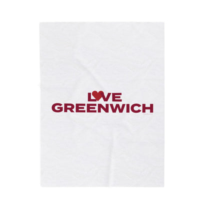 Love Old Greenwich  Velveteen Plush Blanket