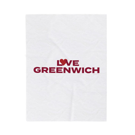Love Old Greenwich  Velveteen Plush Blanket