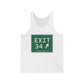 Vintage Exit 34 Merritt Parkway Sign Unisex Jersey Tank Top