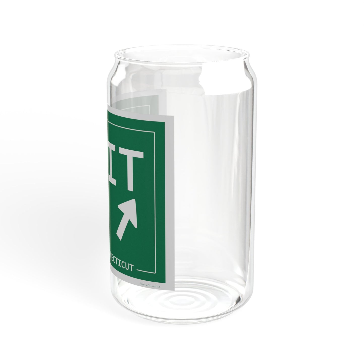 Vintage Exit 54  Merritt Parkway Sign Sipper Glass, 16oz