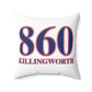 860 Killingworth Red, White & Blue Spun Polyester Square Pillow