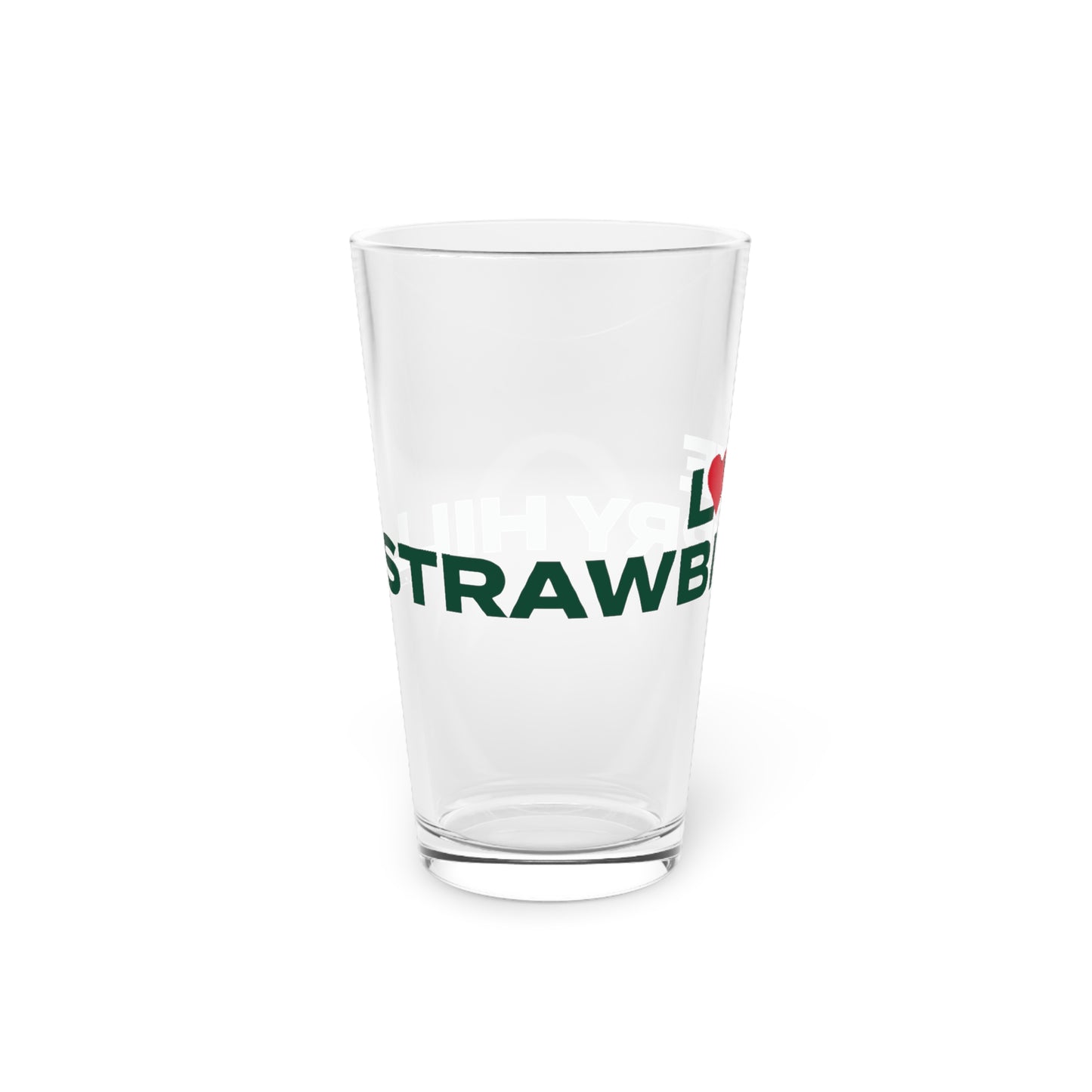 Love Strawberry Hill Pint Glass, 16oz