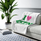 I Heart ESTN Sherpa Fleece Blanket