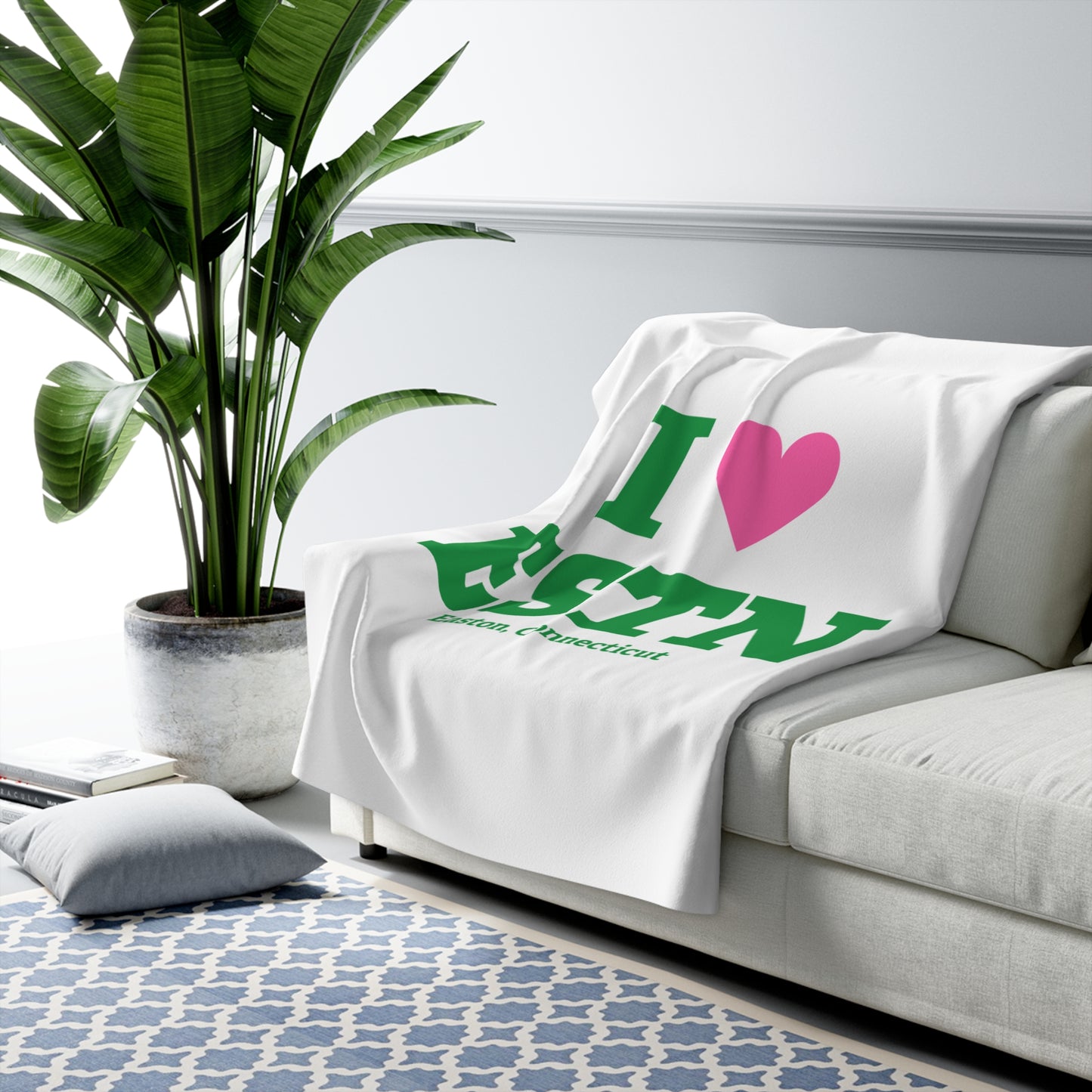 I Heart ESTN Sherpa Fleece Blanket