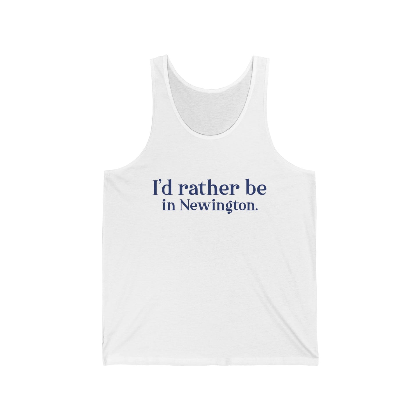 I'd rather be in Newington Unisex Jersey Tank