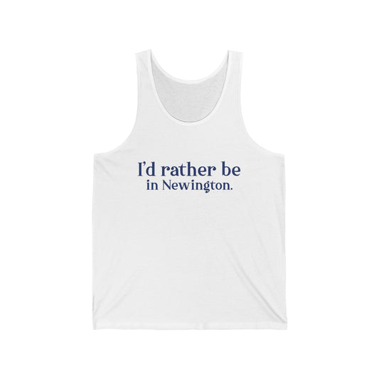I'd rather be in Newington Unisex Jersey Tank