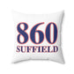 860 Suffield Red, White & Blue Spun Polyester Square Pillow