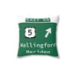 Vintage WCP Exit 66 Sign Spun Polyester Square Pillow