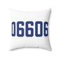 06606 Bridgeport Connecticut Zip Code Spun Polyester Square Pillow