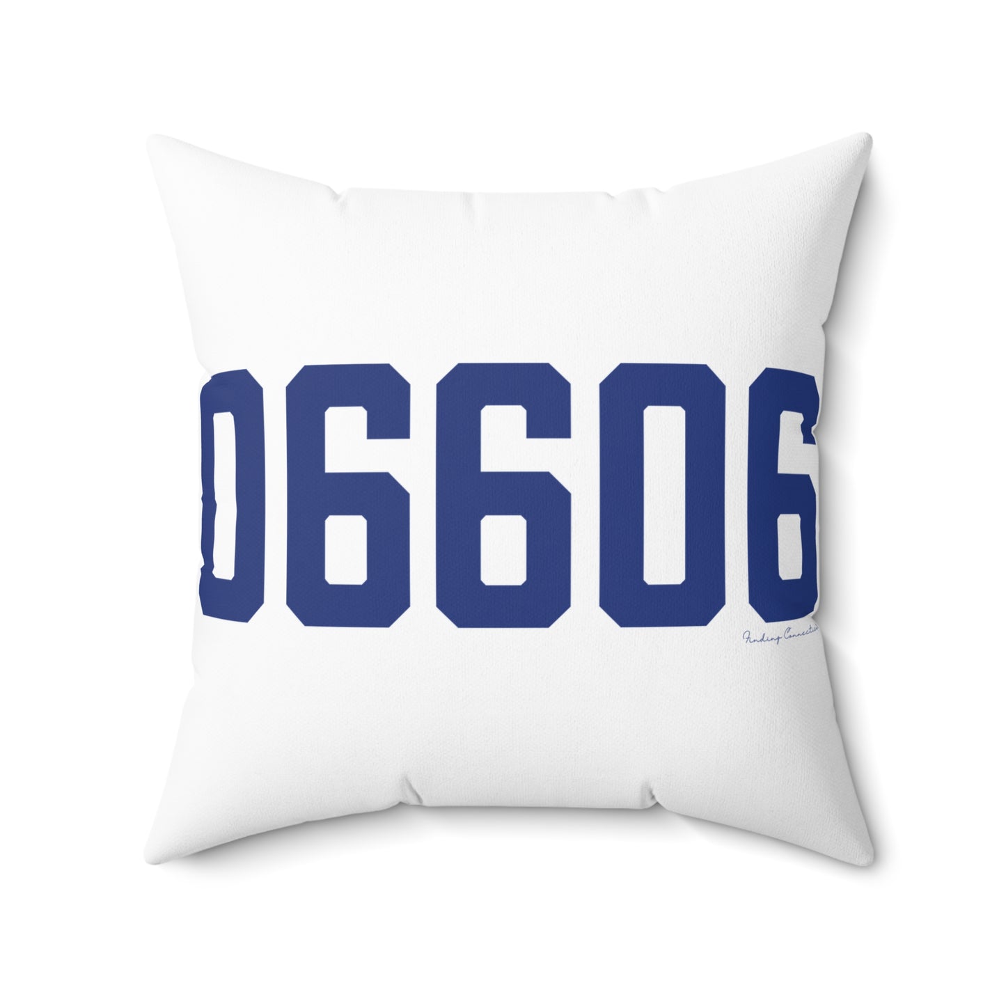 06606 Bridgeport Connecticut Zip Code Spun Polyester Square Pillow