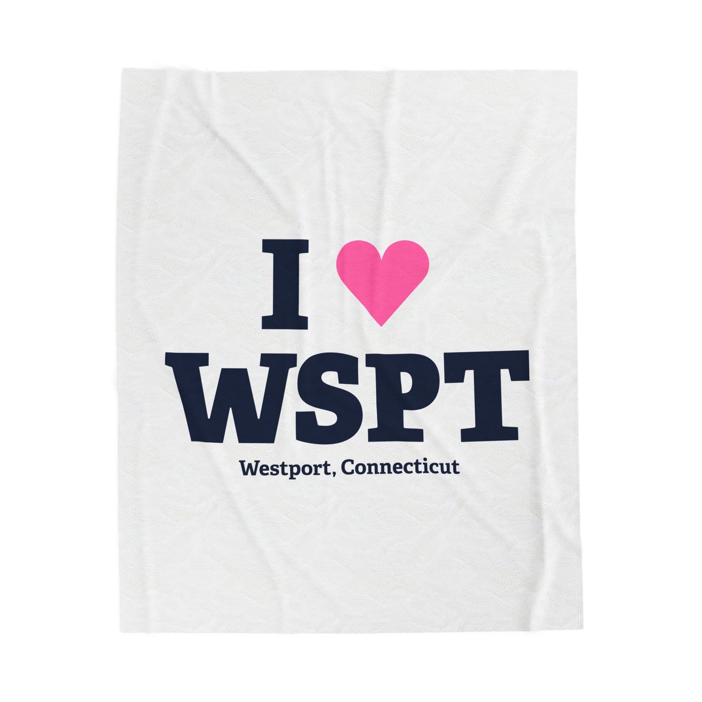 I Heart WSPT Velveteen Plush Blanket