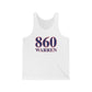 860 Warren Red White & Blue Unisex Jersey Tank Top