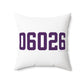 06026 East Granby Connecticut Zip Code Polyester Square Pillow